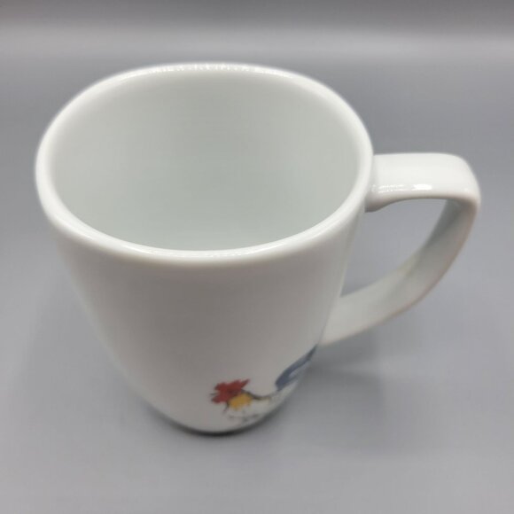 Vintage Set Of 2 Corelle Coordinates Mugs Country Dawn Rooster Coffee Tea Cup - Picture 8 of 10